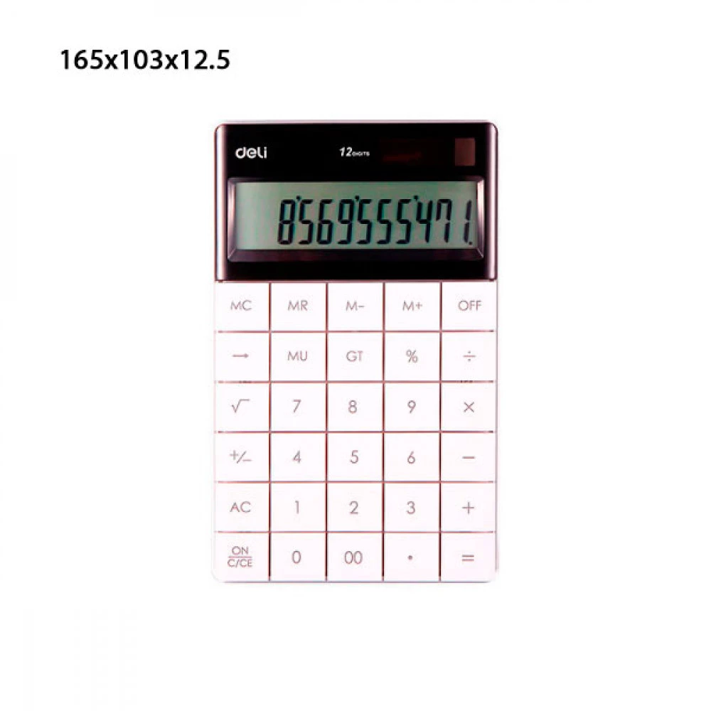 Калькулятор "Deli" 1589-W 12р. біл.