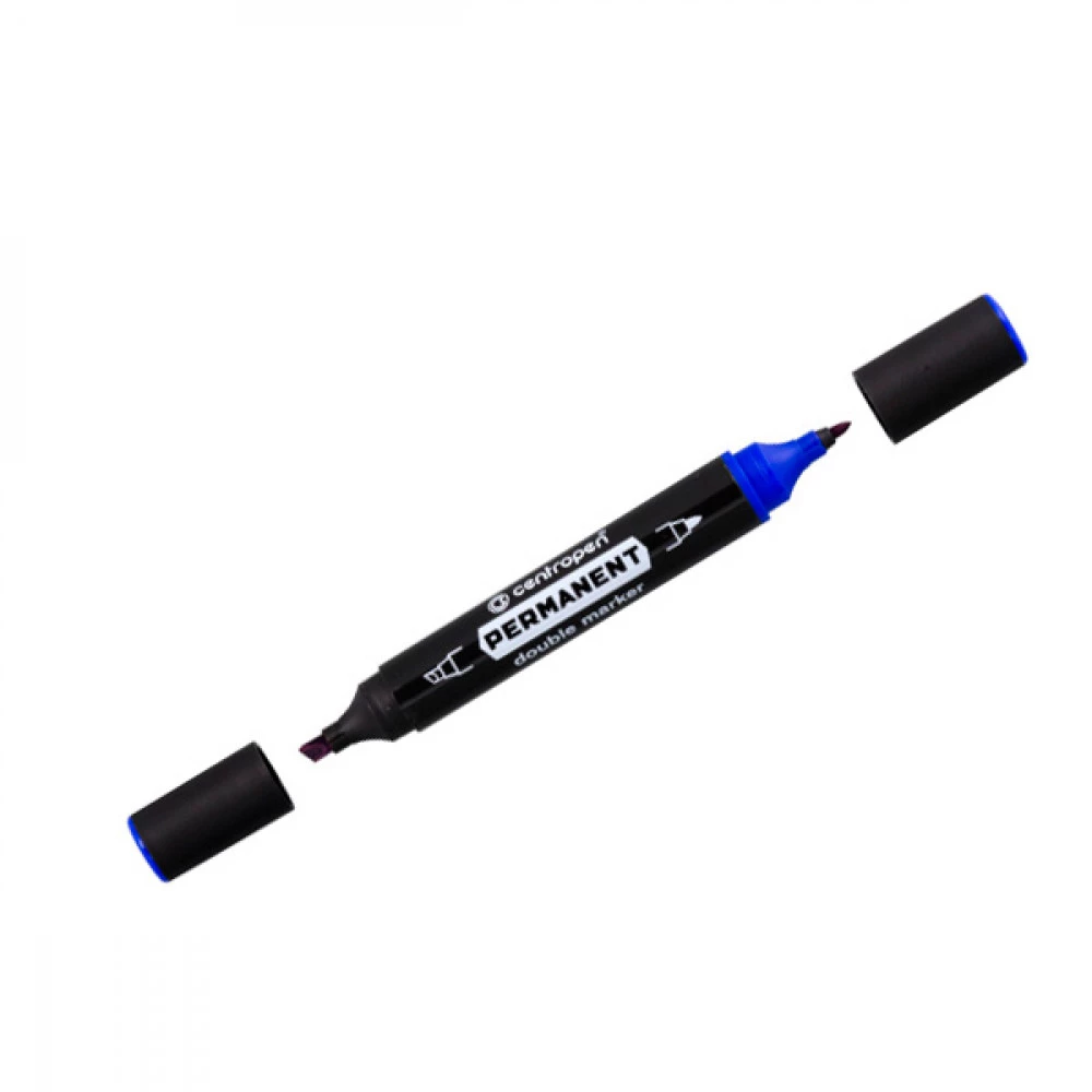 Маркер "Centropen" 1666 "Double" перманентний синій від 2,5 до 4 мм.