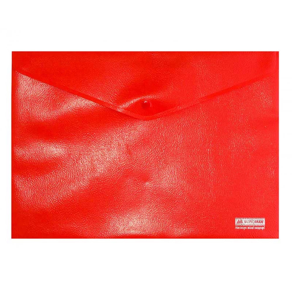 Папка-конверт на кнопці А4 BuroMAX 3925-05 червона