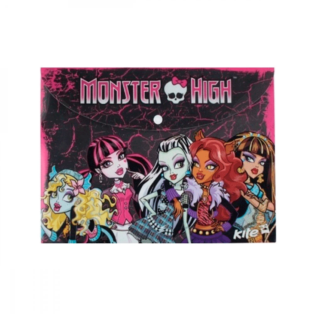 Папка-конверт А4 "Kite" MH13-200K "Monster High" на кнопці
