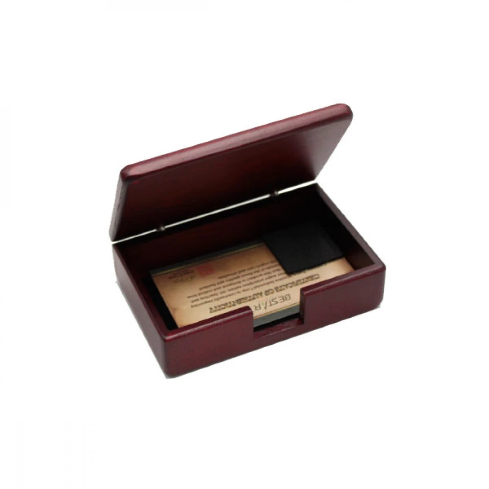 Бокс для візиток 1315 WDM червоний дерев'яний