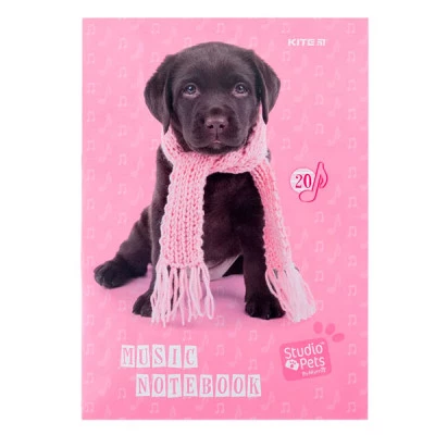 Зошит для нот А4 Kite SP24-404 Studio Pets 20 аркушів