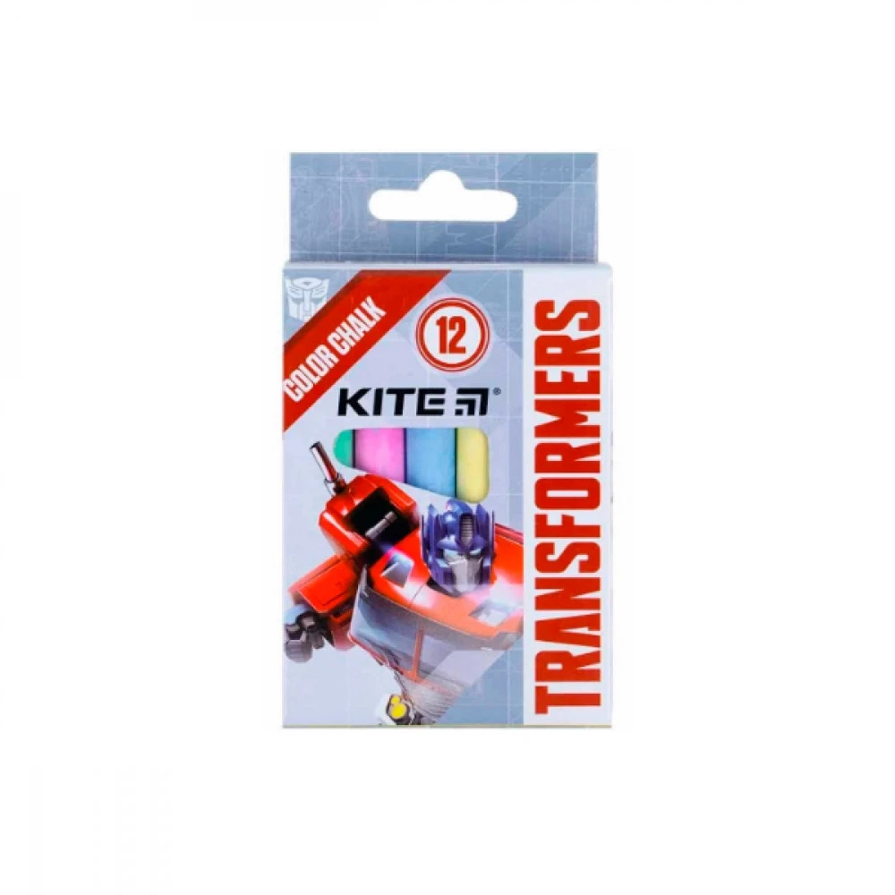 Крейда кольорова 6 кольорів KiteTransformers TF24-075 (12шт)