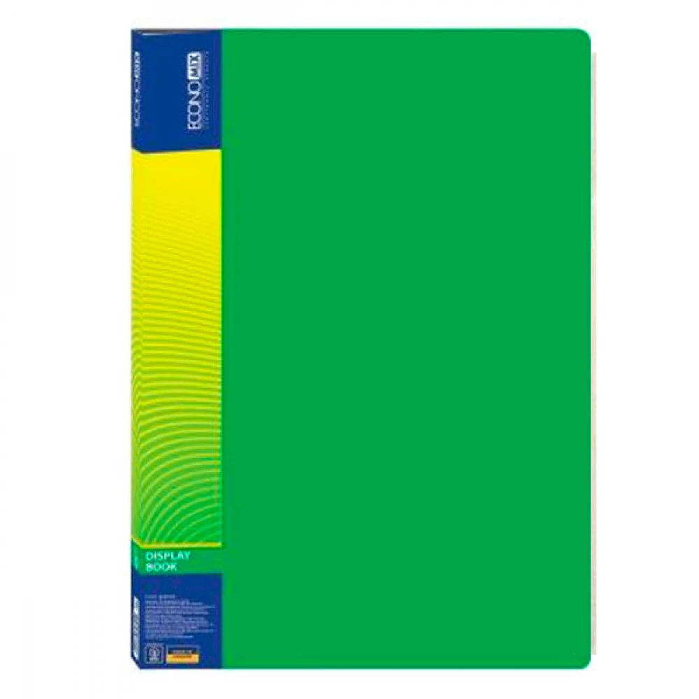 Папка пластикова з 10 файлами А4 Economix E30601-04 зелена