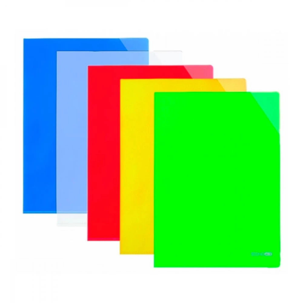 Кутник пластиковий з фіксацією А4 Economix 180 мк E31157 кольорові