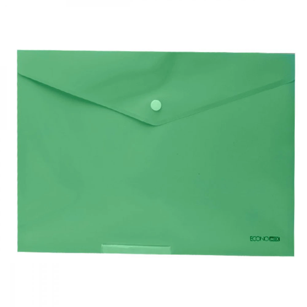 Папка – конверт пластикова А4 Economix E31301-84 на кнопці м'ятна