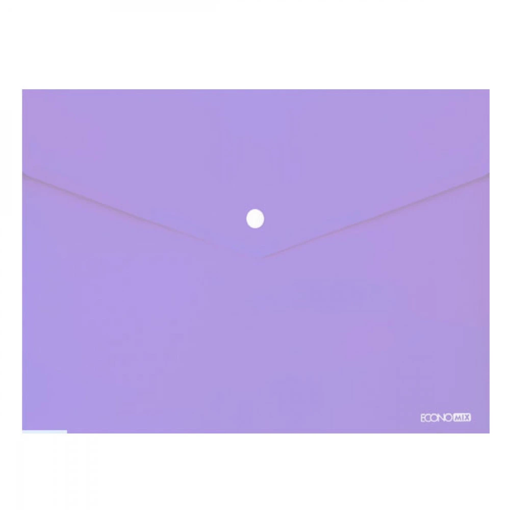 Папка - конверт пластикова А4 Economix E31301-88 на лавандовій кнопці