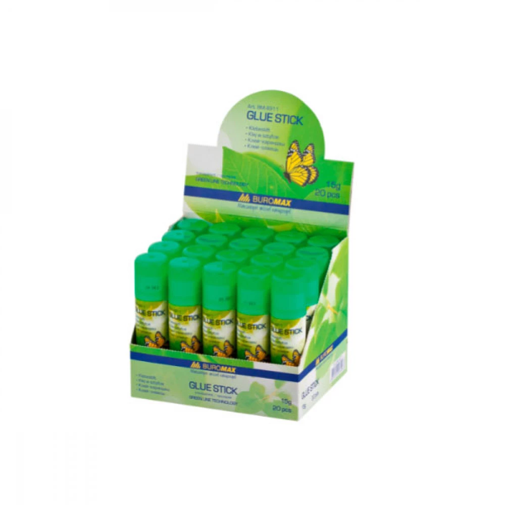 Клей-олівець BuroMAX 4911 PVP 15гр