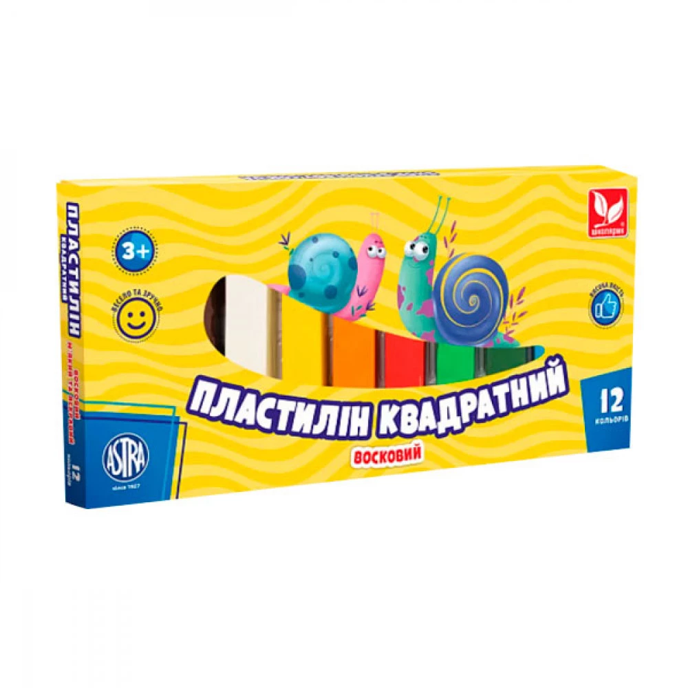 Пластилін 12 кольорів 210 г Школярик 83813908