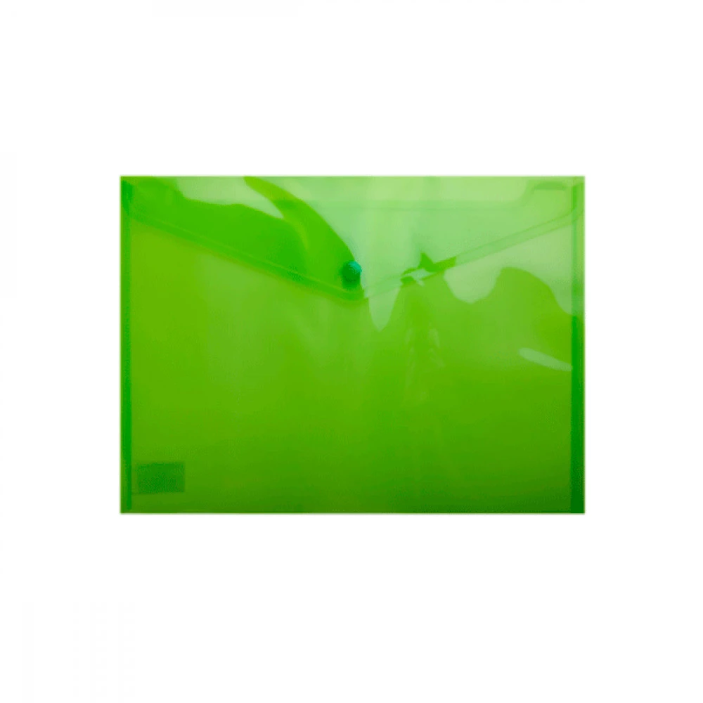 Папка-конверт А5 "BuroMAX" 3936-15 на зеленій кнопці