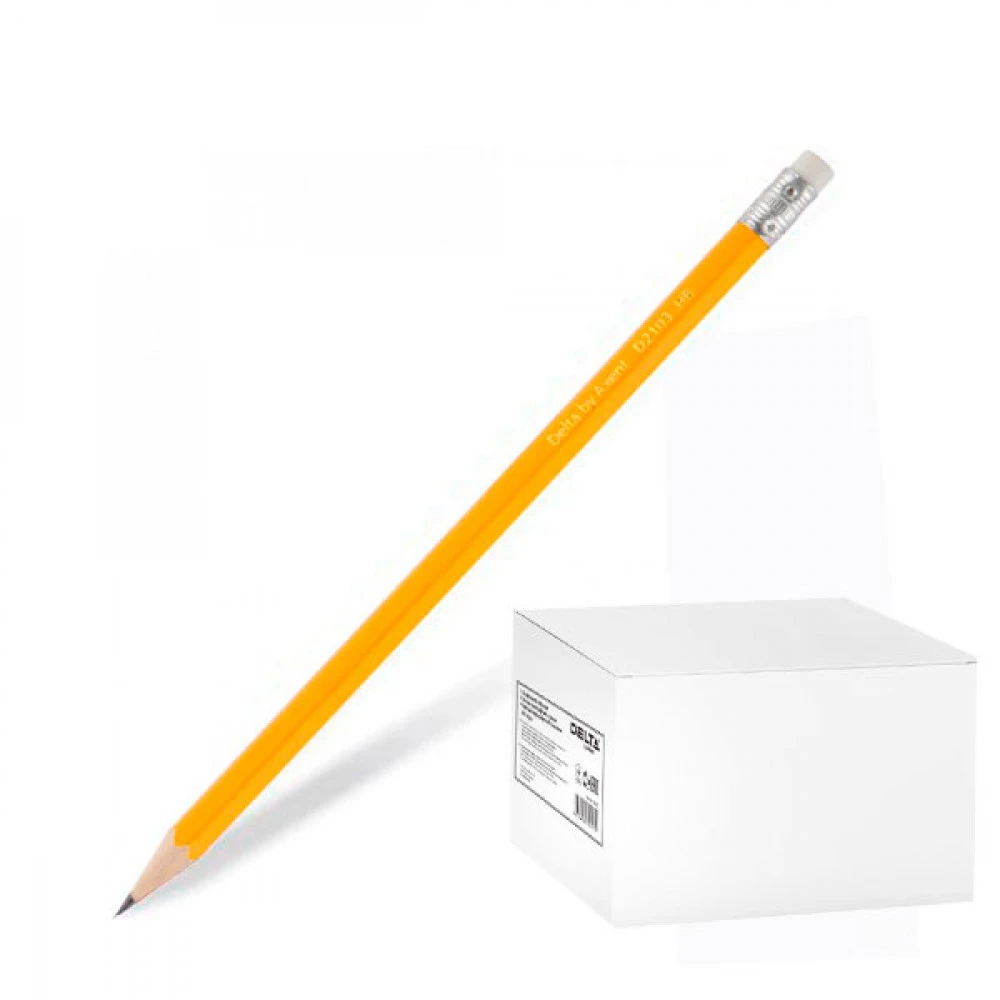 Олівець простий "Delta" 2103 HB з гумкою