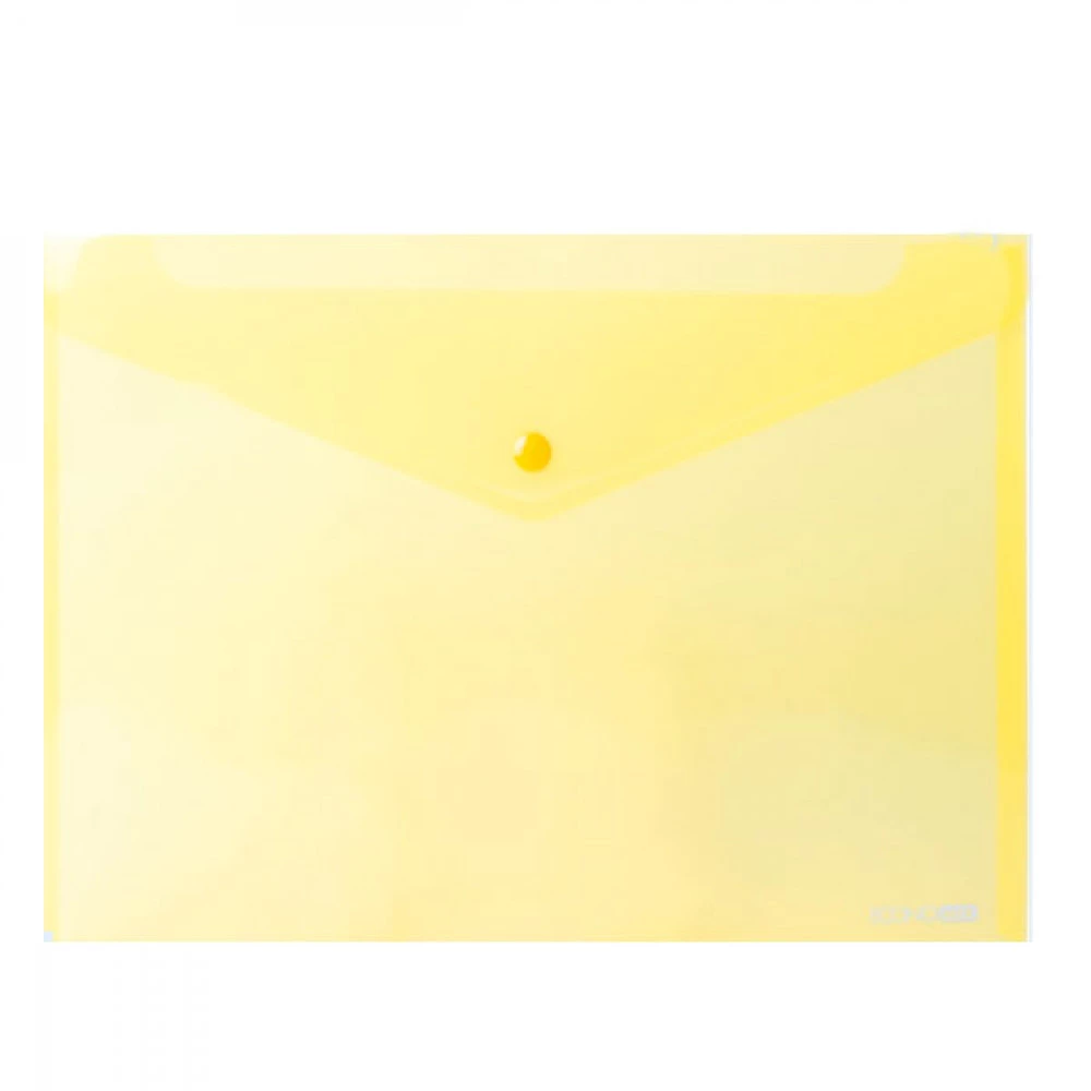 Папка – конверт пластикова А4 Economix E31301-05 на кнопці жовта
