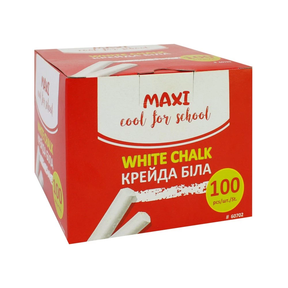Крейда біла 100шт Maxi MX60702