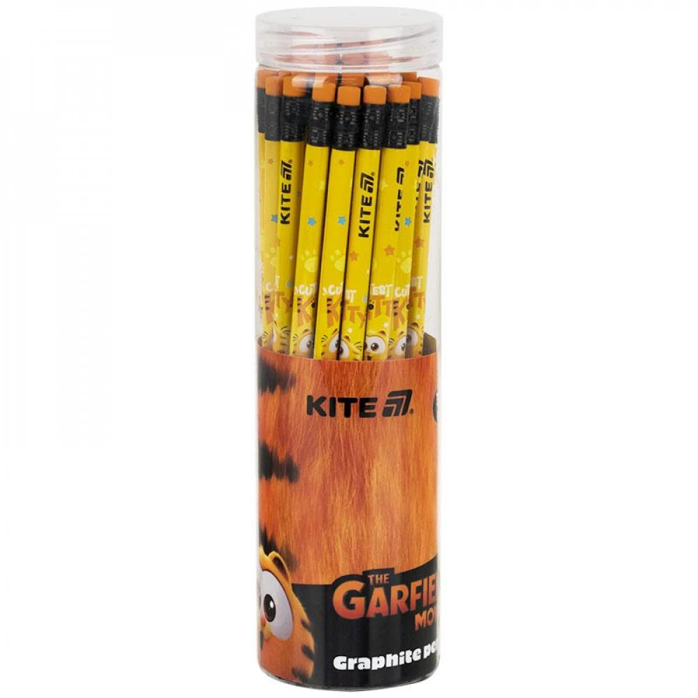 Олівець простий Kite Garfield GF25-046 з гумкою