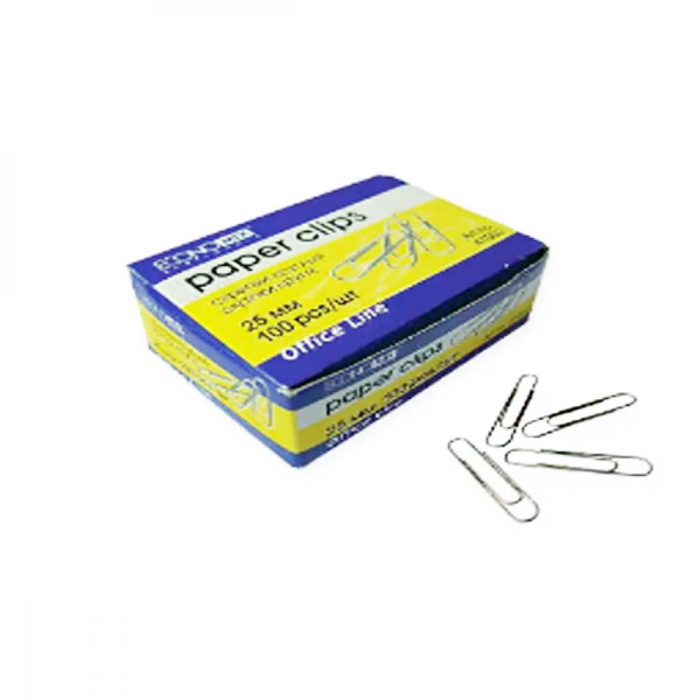 Скріпки 25 мм Economix E41002 (100 шт) круглі