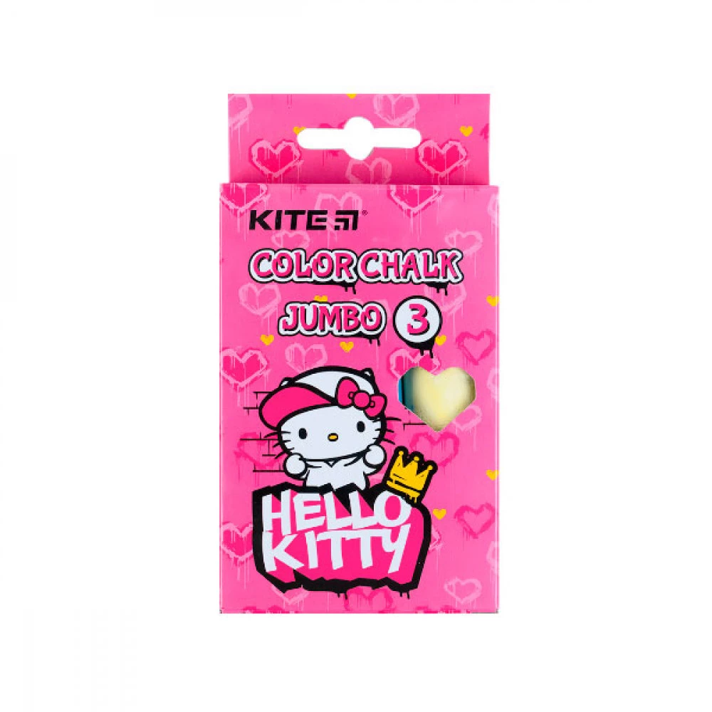 Крейда кольорова 3 кольори Kite Jumbo Hello Kitty HK21-077
