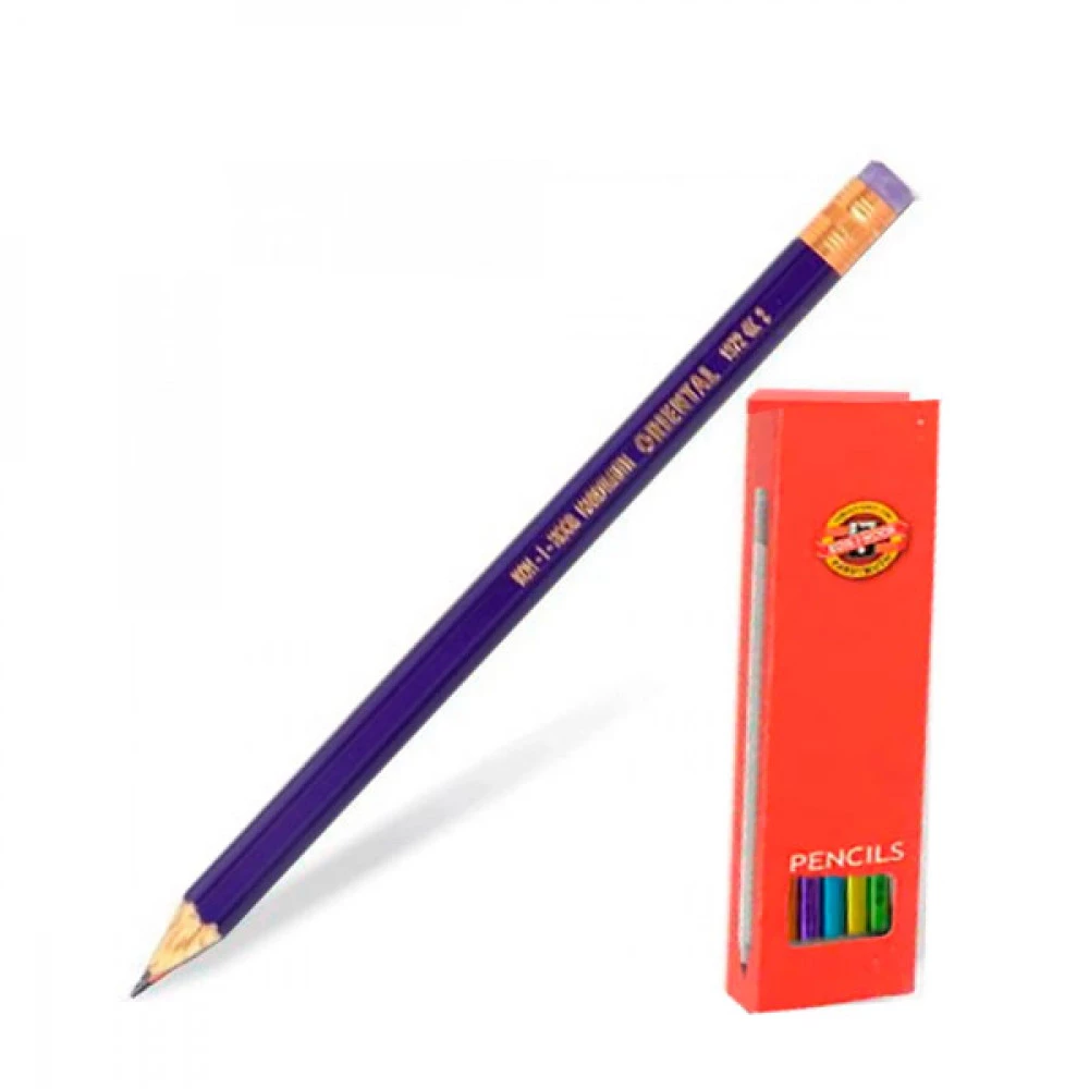 Олівець простий "KIN" 1372 з гумкою Oriental