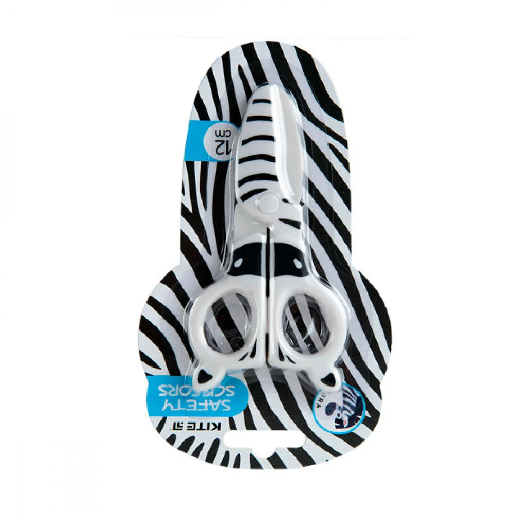 Ножиці дитячі Kite K22-008-02 12 см ZEBRA пластикові безпечні