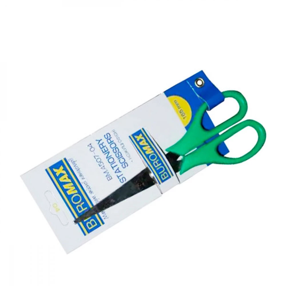 Ножиці BuroMax металеві 16 см 4507-04 зелені