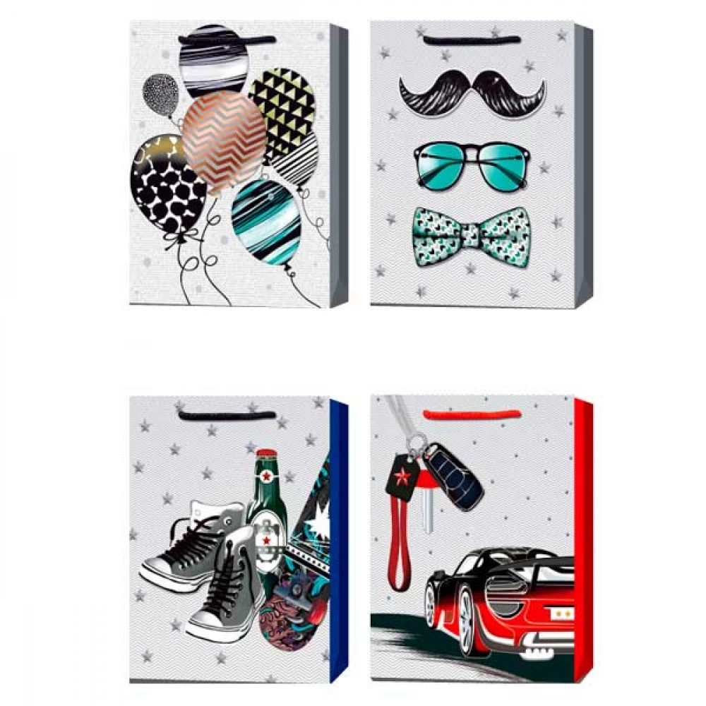 Пакет подарунковий 26х32х10см BuroMAX BM.200069 гліттер