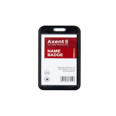Бейдж-чохол вертикальний 54*85 Axent 4550V-01 чорний