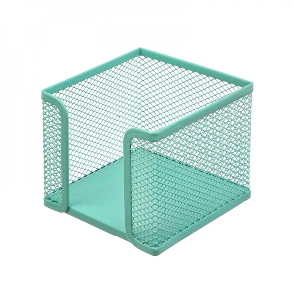 Бокс для паперу 100х100х100 BuroMAX ВМ6215-38 PASTEL метал.м'ятний