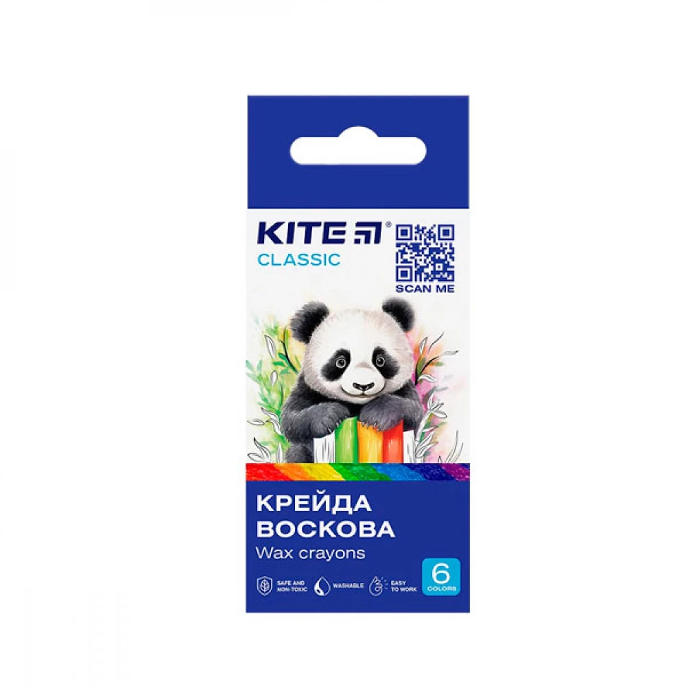 Крейда воскова 6 кольорів Kite Classic K-1076