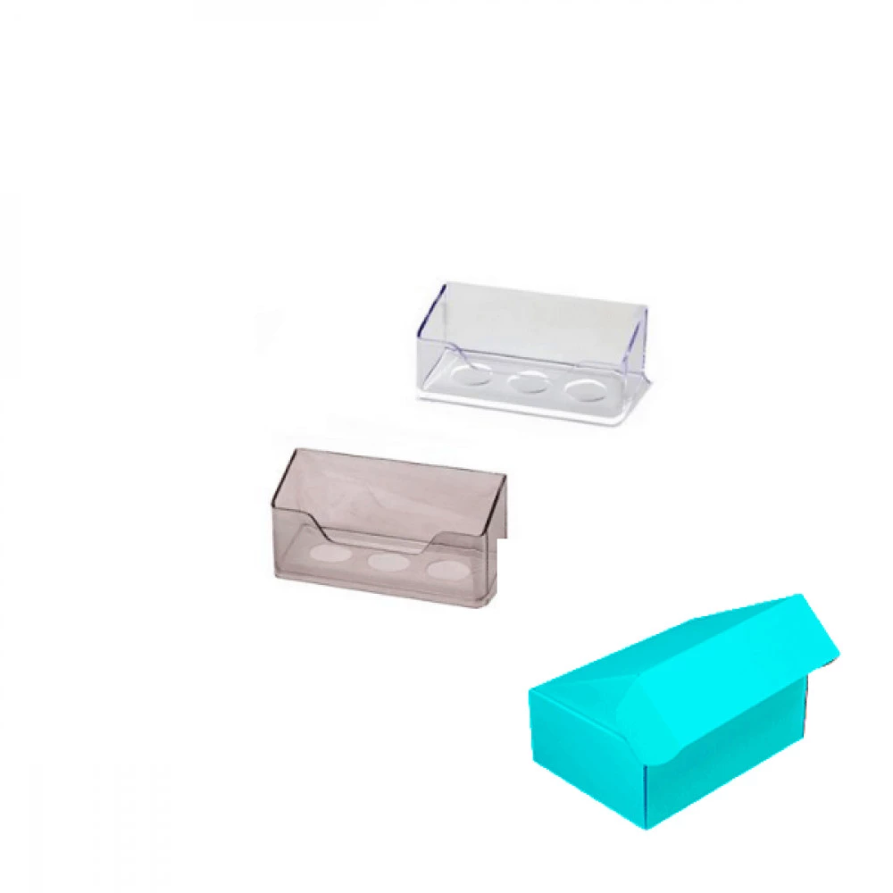 Бокс для візиток прозорий в індивідуальній упаковці
