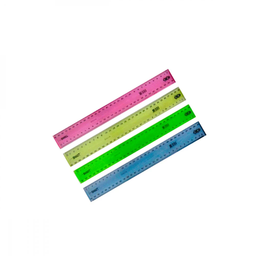 Лінійка пластикова 30 см ZiBi ZB-5612-99 MIX