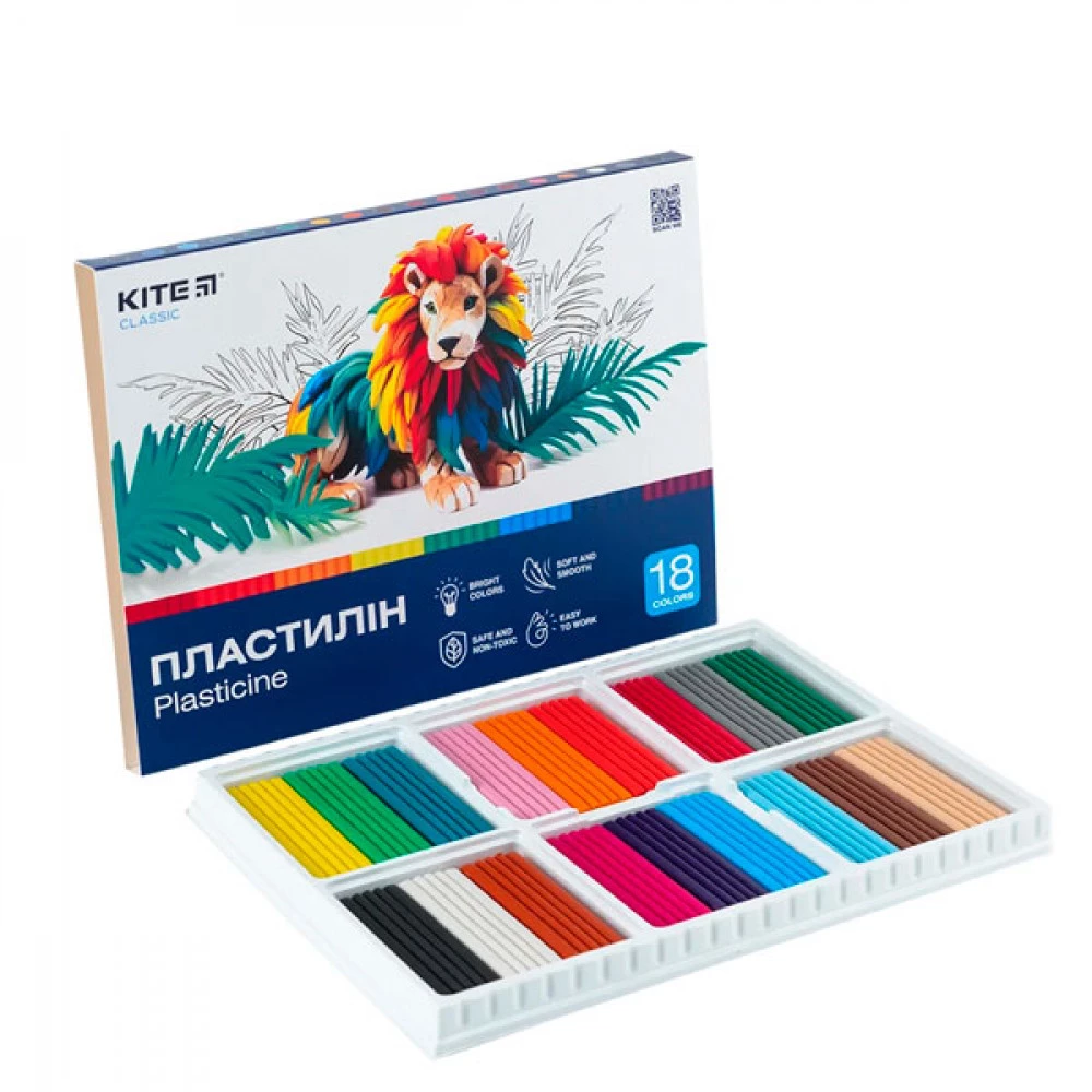 Пластилін 18кол Kite K-085 Kite Classic 360г