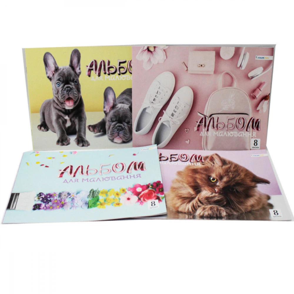Альбом 8л 100 г/м А-10 на скобі Mix