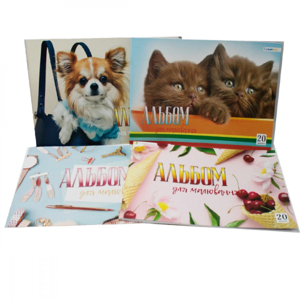 Альбом 20л 100 г/м А-12 на скобі Mix