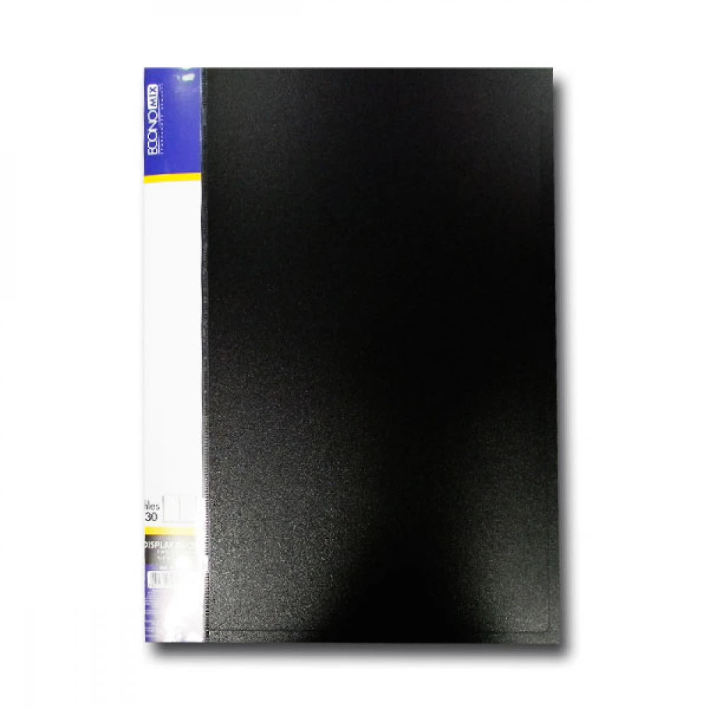Папка пластикова з 30 файлами А4 Economix E30603-01 чорна