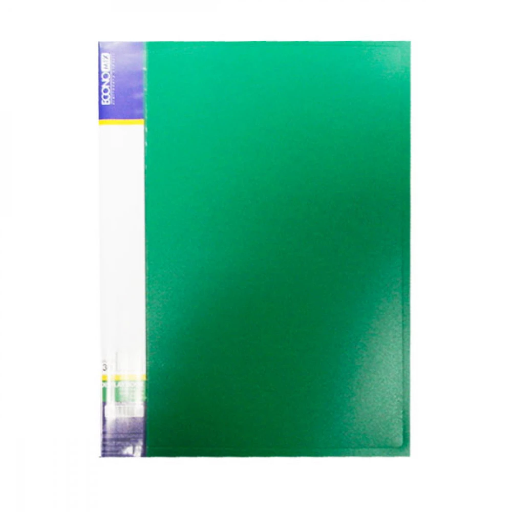 Папка пластикова з 30 файлами А4 Economix E30603-04 зелена