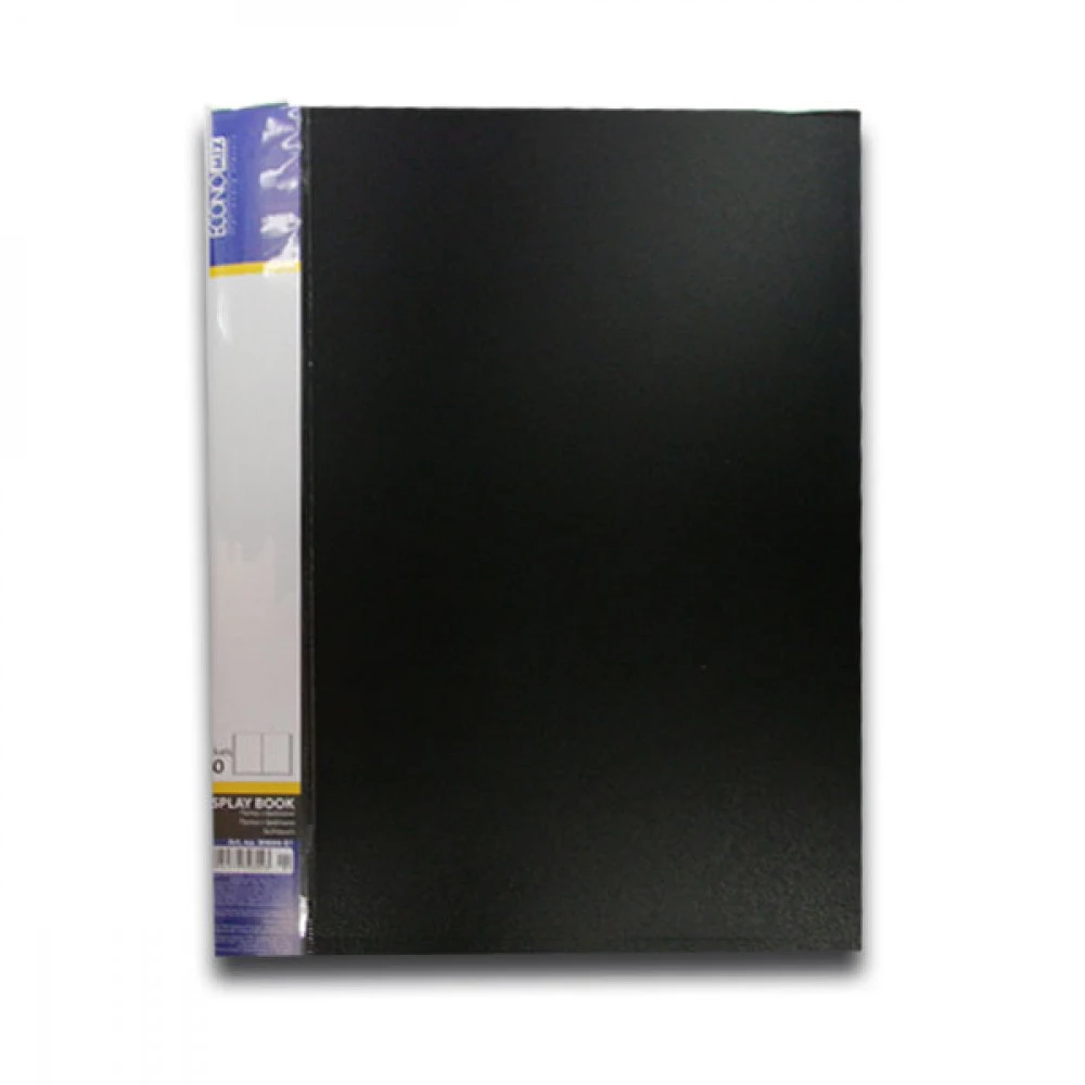 Папка пластикова з 40 файлами А4 Economix E30604-01 чорна