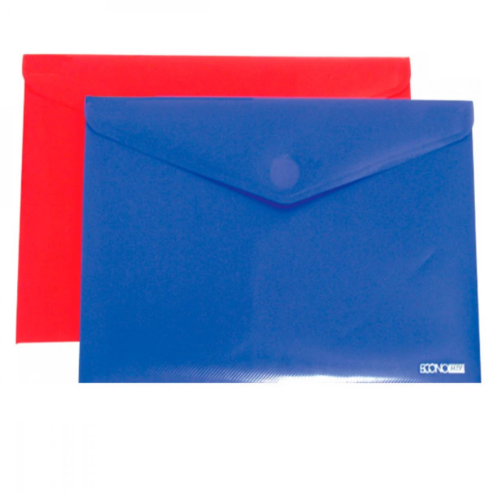 Папка-конверт пластикова А4 Economix E31303-50 на липучці MIX