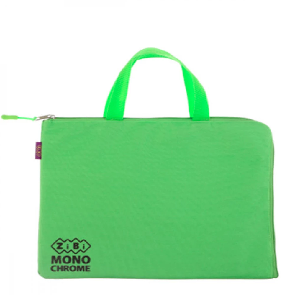 Папка-сумка для зошит А4 ZibiZB705548-15 МОНОХРОМ 33х25х1см з 2 ручками горизонт. салатова
