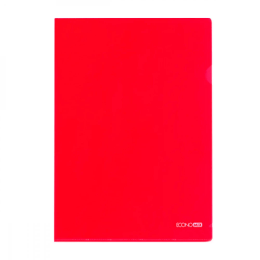 Кутник пластиковий А4 Economix 180мк E31153-03 червоний
