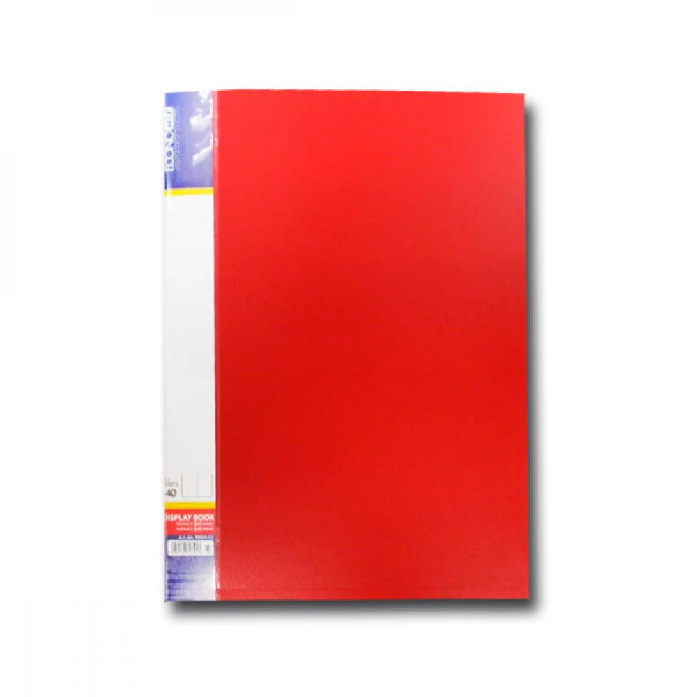 Папка пластикова з 40 файлами А4 "Economix" E30604-03 червона