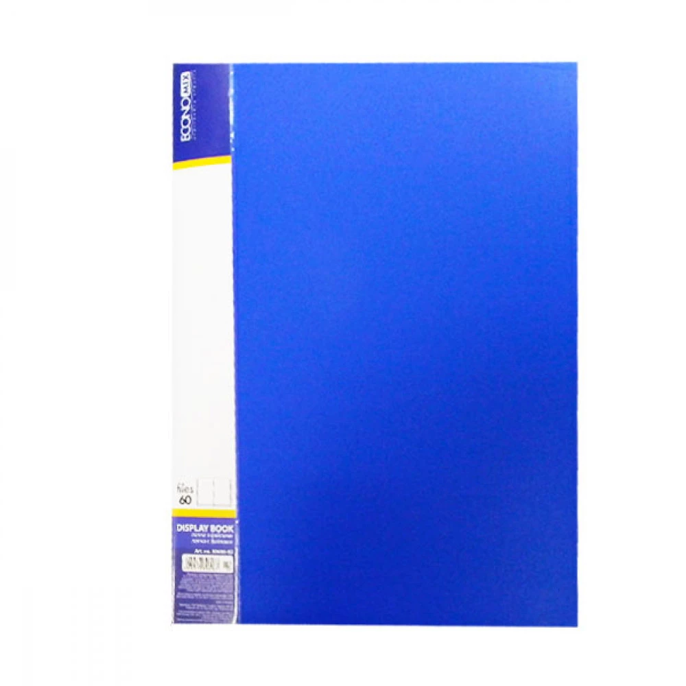 Папка пластикова із 60 файлами А4 Economix E30606-02 синя