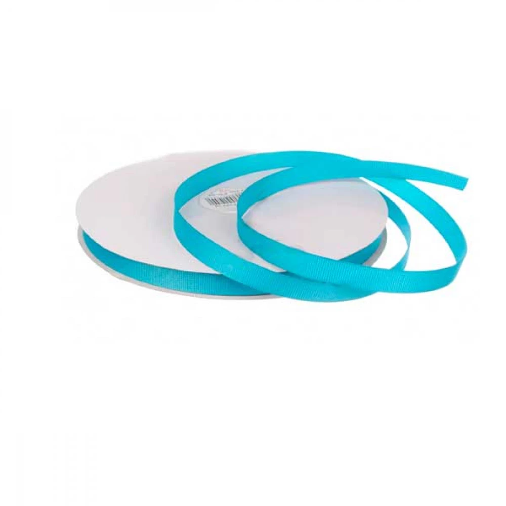 Стрічка репсова для декору 1,2см №183 (91,4м) блакитна