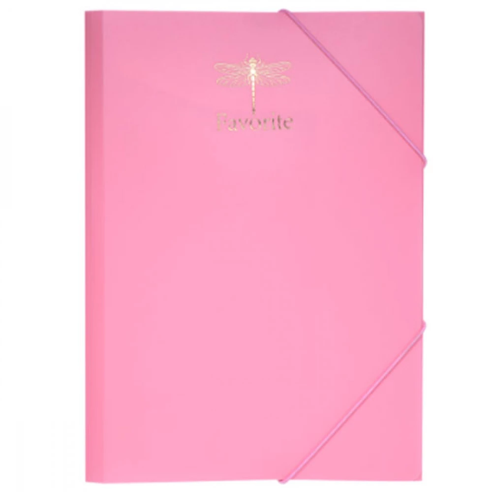 Папка пластикова А4 BuroMAX 3954-10 Pastel на резинці рожева