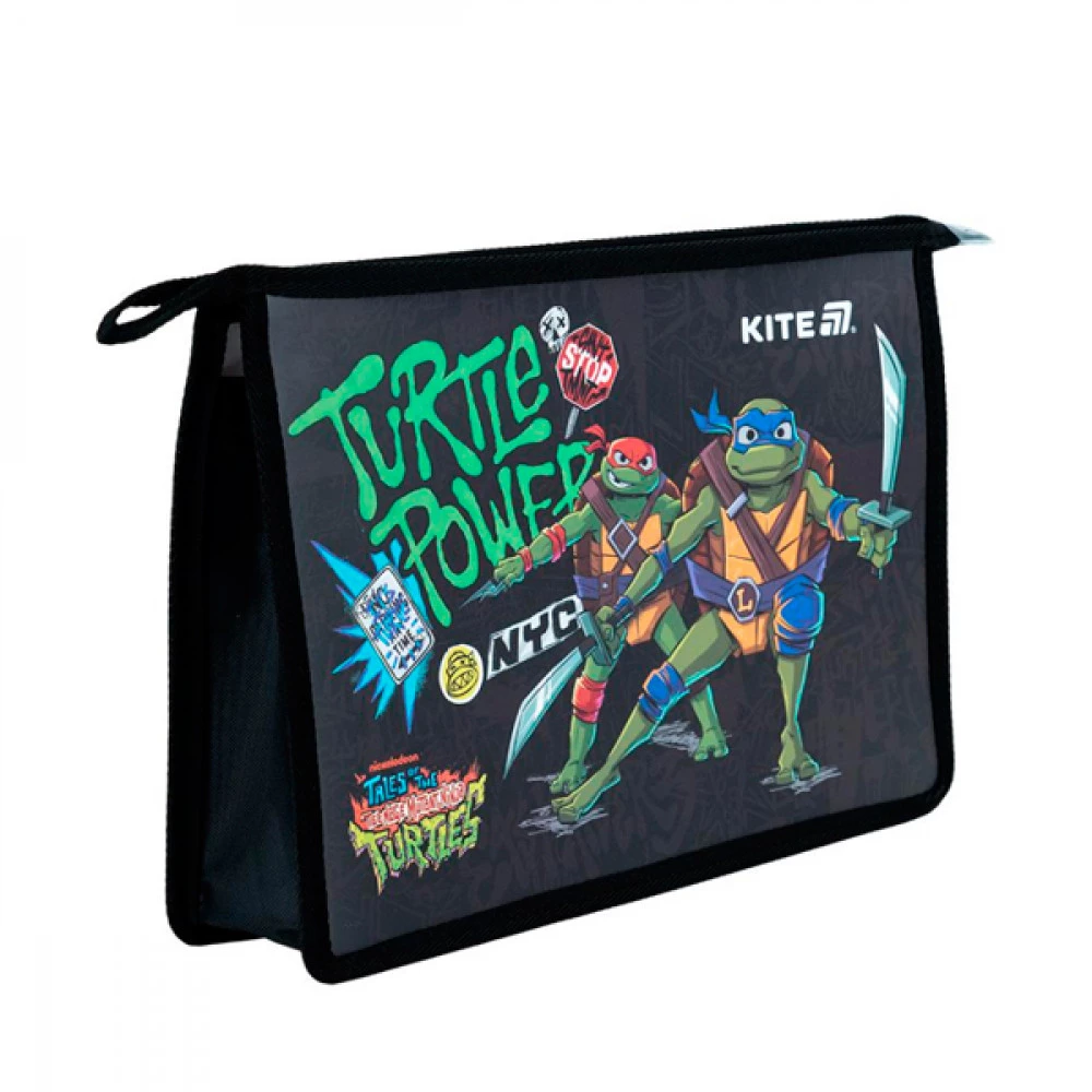 Папка пластикова А4+ на блискавці Kite NT25-428 Ninjia Turtles