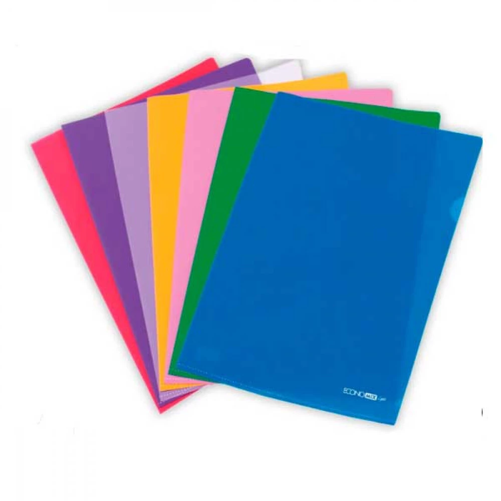 Кутник пл. А4 "Economix" 120мк Е38153 кольорові