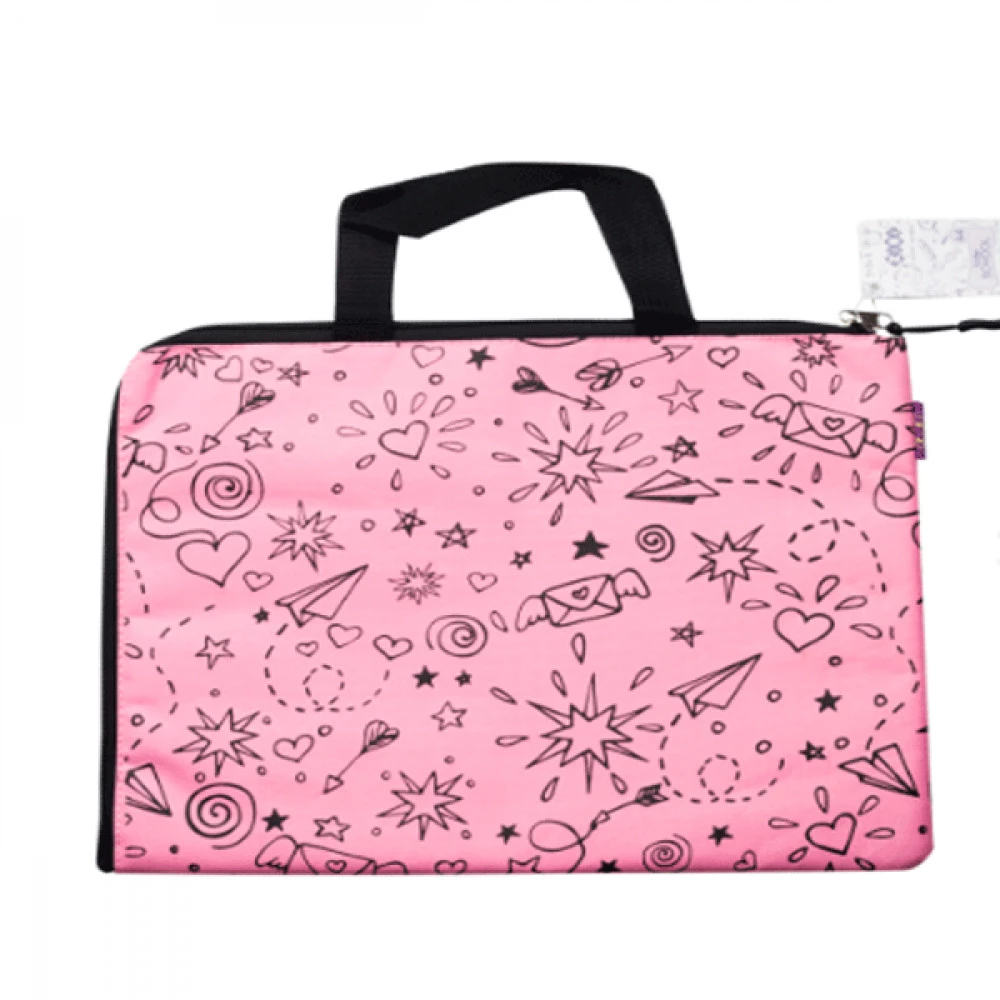 Папка-сумка для зошит А4+ "ZiBi" ZB.705528-10 Школа з ручками рожева