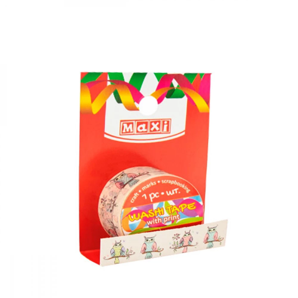 Скотч декоративний MX62002 2 м*20 мм Сова