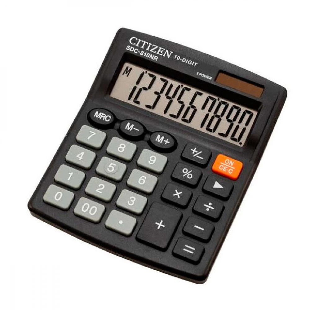Настільний калькулятор "Citizen" SDC-810 NR 10 розрядний чорний