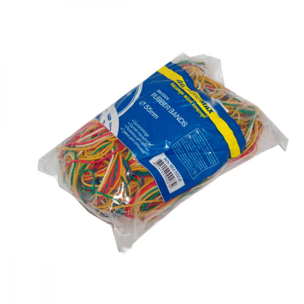 Гумки для грошей BuroMAX 5505 1 кг кольорові 