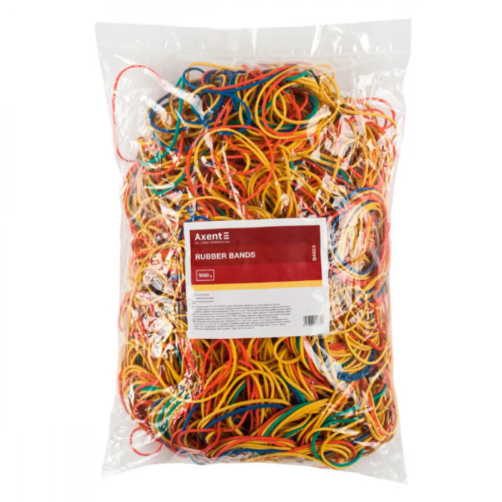 Гумки для грошей AXENT 4623 1кг кольорові