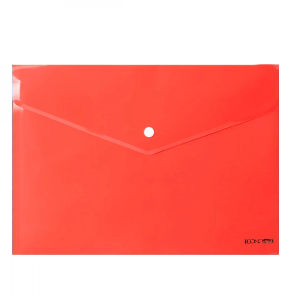 Папка – конверт пластикова А4 Economix E31301-03 на кнопці червона